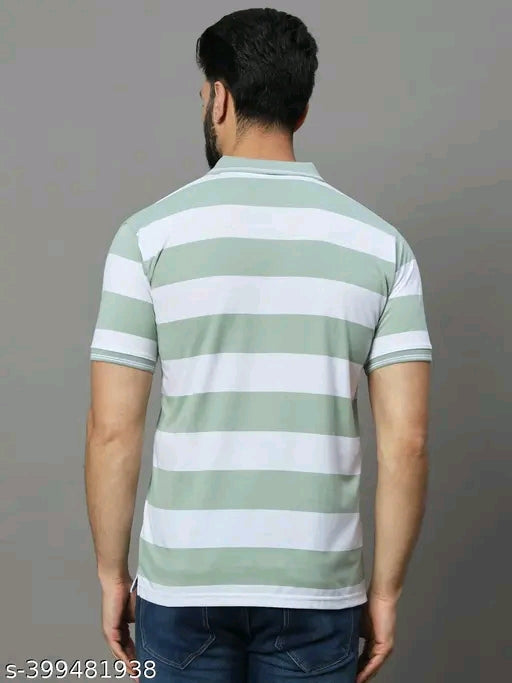 Men's Polo Collar Striper Tshirt