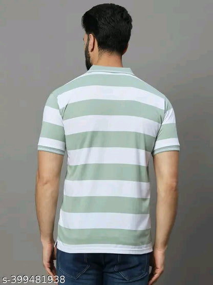 Men's Polo Collar Striper Tshirt