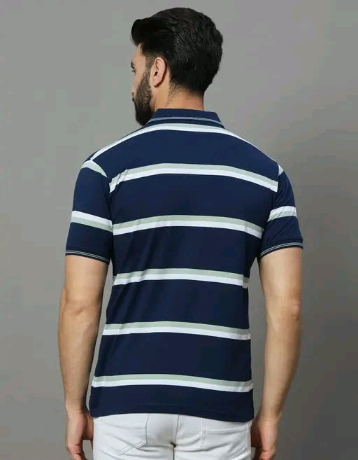 Men's Polo Collar Striper Tshirt